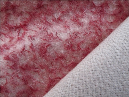 Schulte Ivory Ratinee Red Tipped 23mm Mohair - 89