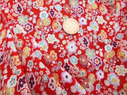 Cotton Floral in Red